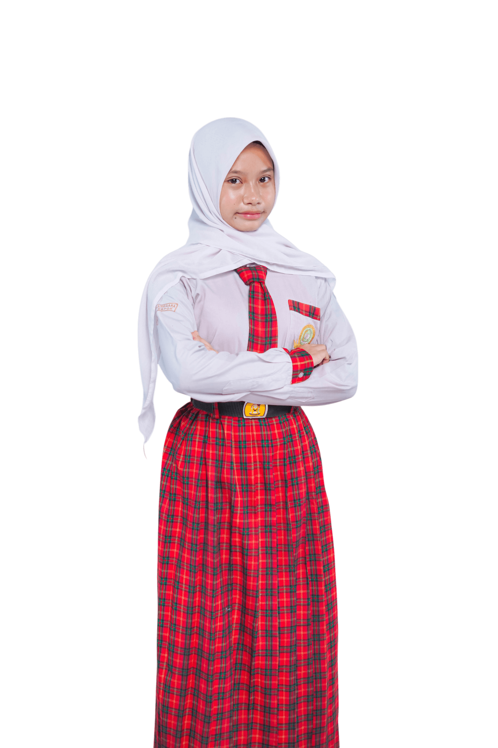 Peserta didik SMP Citra Negara berseragam sekolah